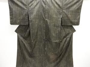 変わり縞模様織り出し十日町紬着物